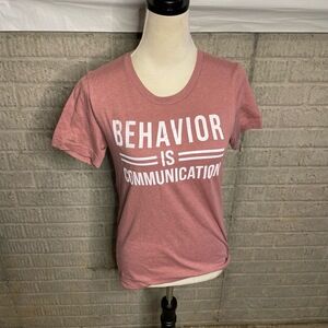 Bella+Canvas Teacher Behavior is Communication Short Sleeve Tee XS
